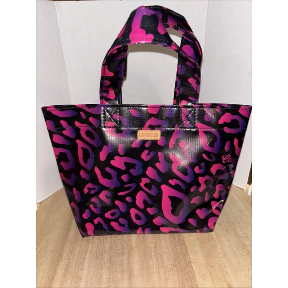Consuela Handbags - Consuela Pebbles  Tote Bag Vinyl Pink Purple Animal Print